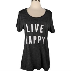 Natural Life Live Happy Graphic T-Shirt